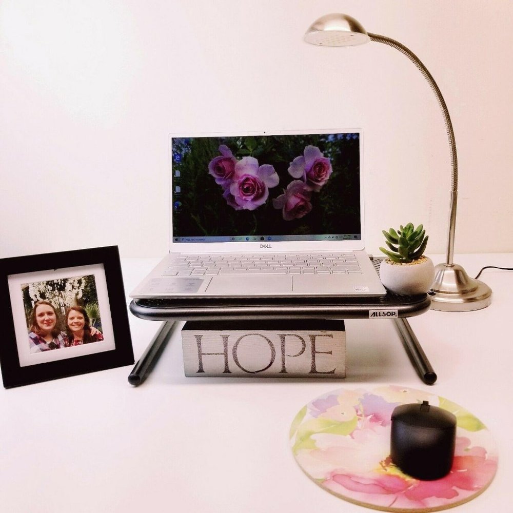 Desk Organizer Office Metal Art Monitor Laptop TV